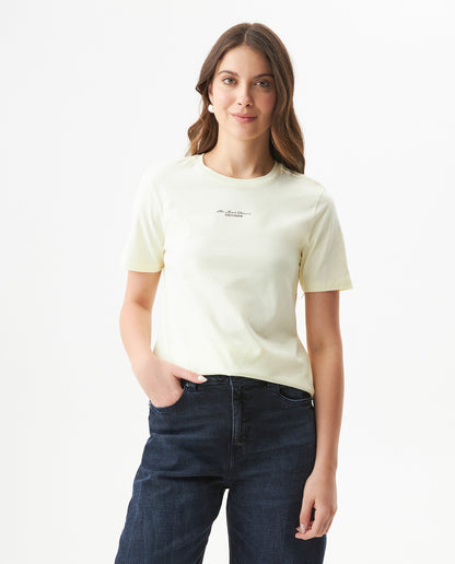 Women's Short Sleeve T-shirt - Yellow - 2