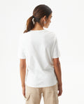 Women's Radiant Flock Detail Slim Fit T-shirt in Cotton 709G018 - 5