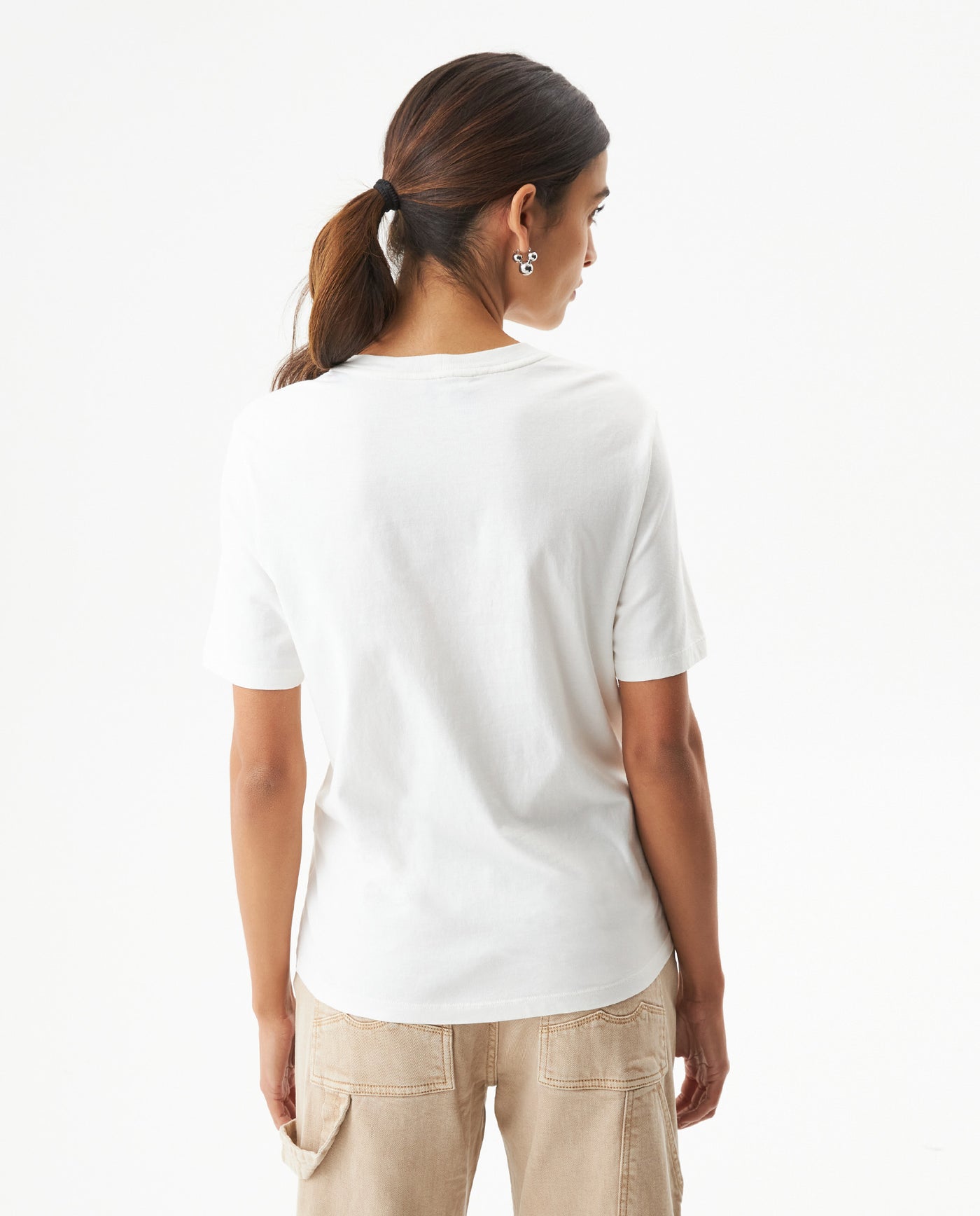 Women's Radiant Flock Detail Slim Fit T-shirt in Cotton 709G018 - 5