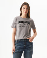Women's Radiant Flock Detail Slim Fit T-shirt in Cotton 709G018 - 1