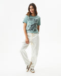 Women's Textured Caviar Print T-shirt Slim Fit in Cotton 709G019 - 3