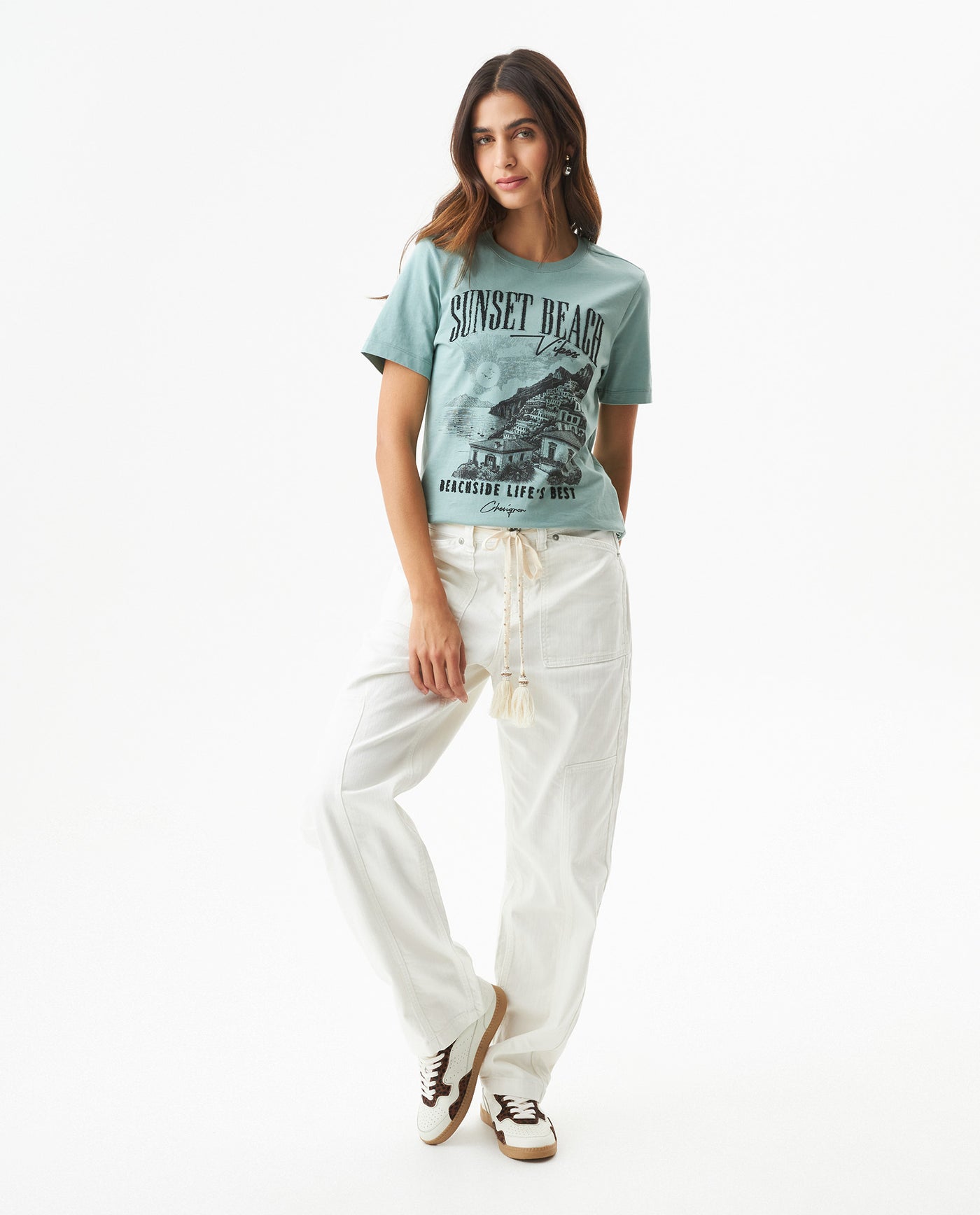 Women's Textured Caviar Print T-shirt Slim Fit in Cotton 709G019 - 3