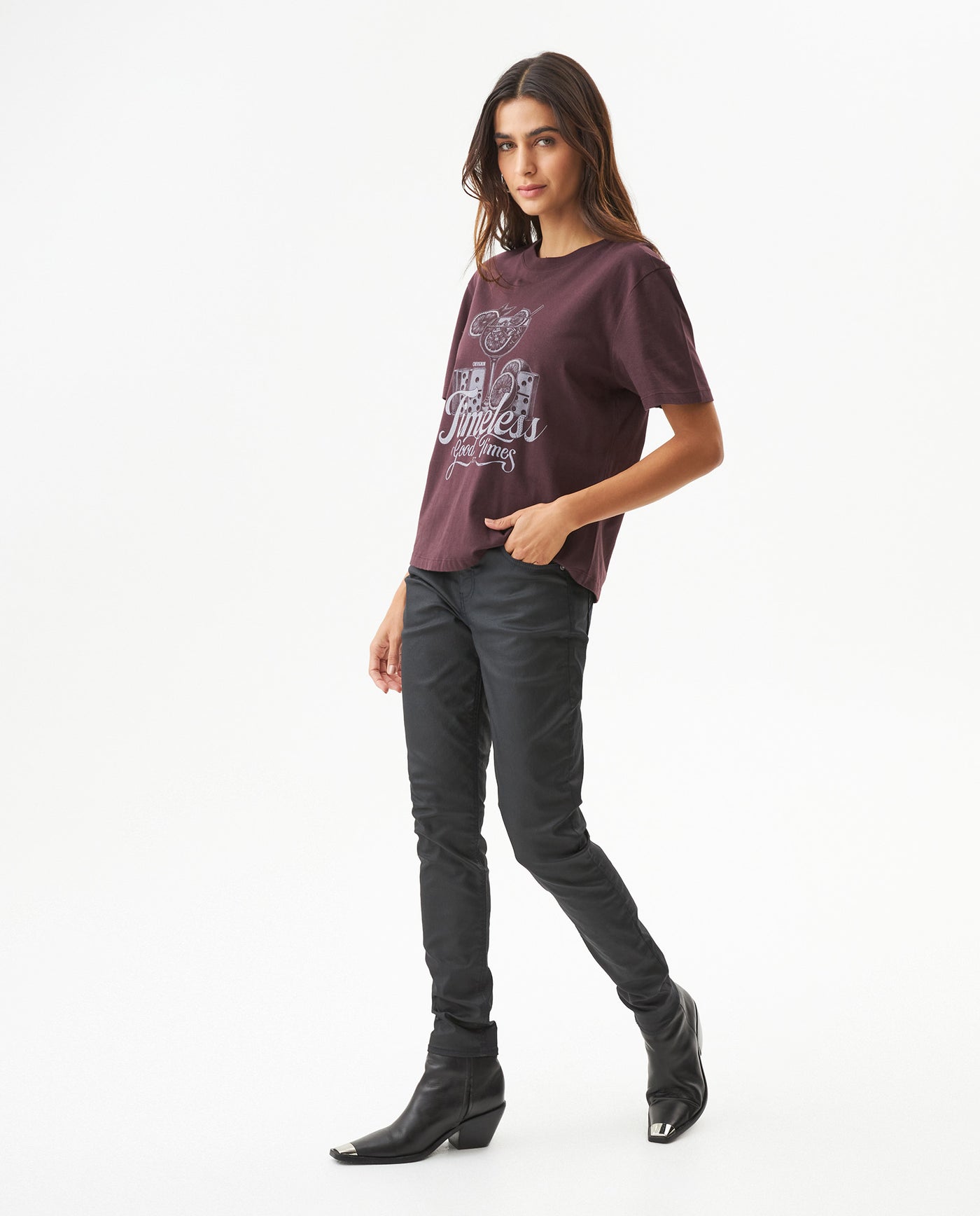 Women's T-Shirt, Short Sleeve Timeless - Purple 709G021 - 3