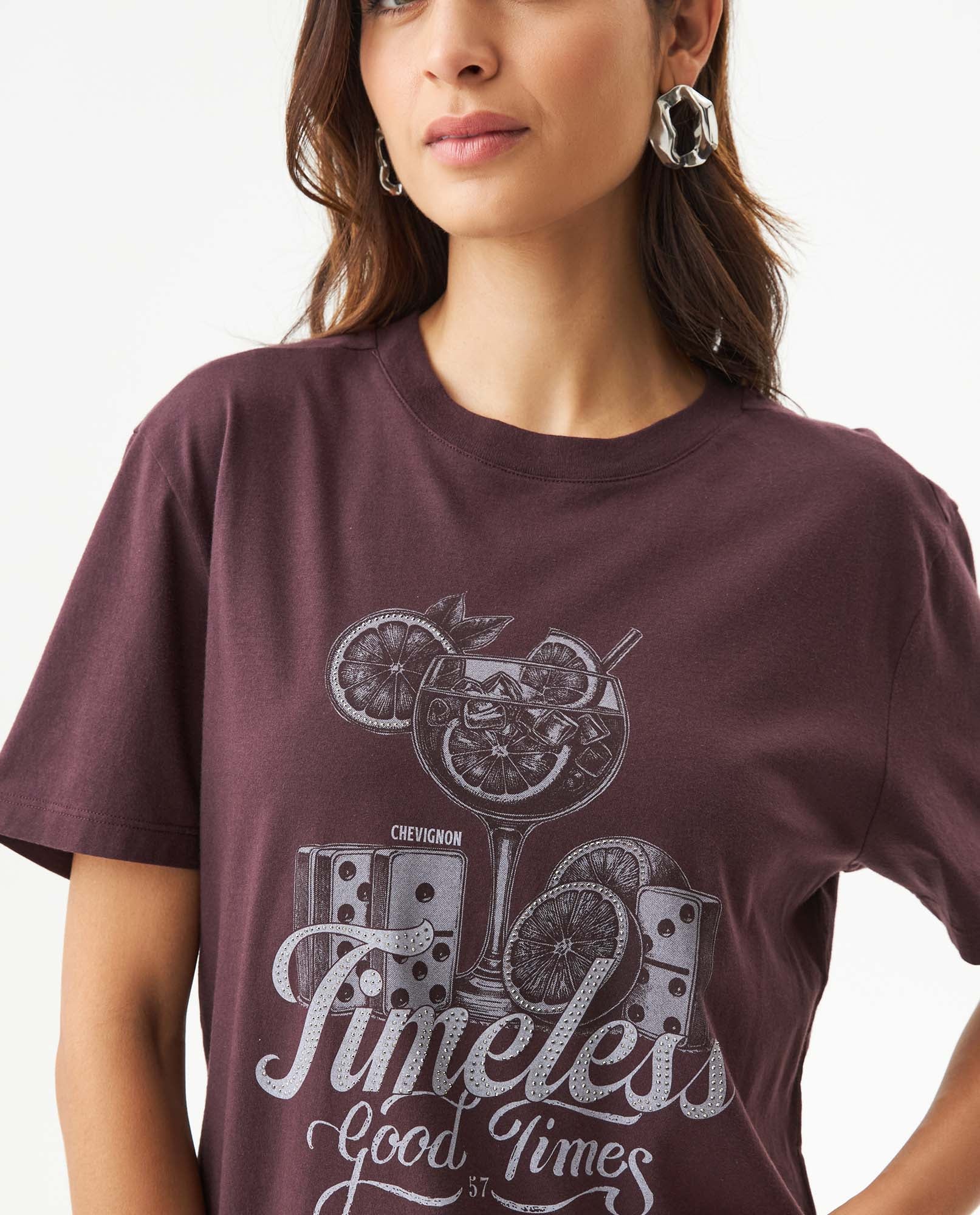 Women's T-Shirt, Short Sleeve Timeless - Purple 709G021 - 4