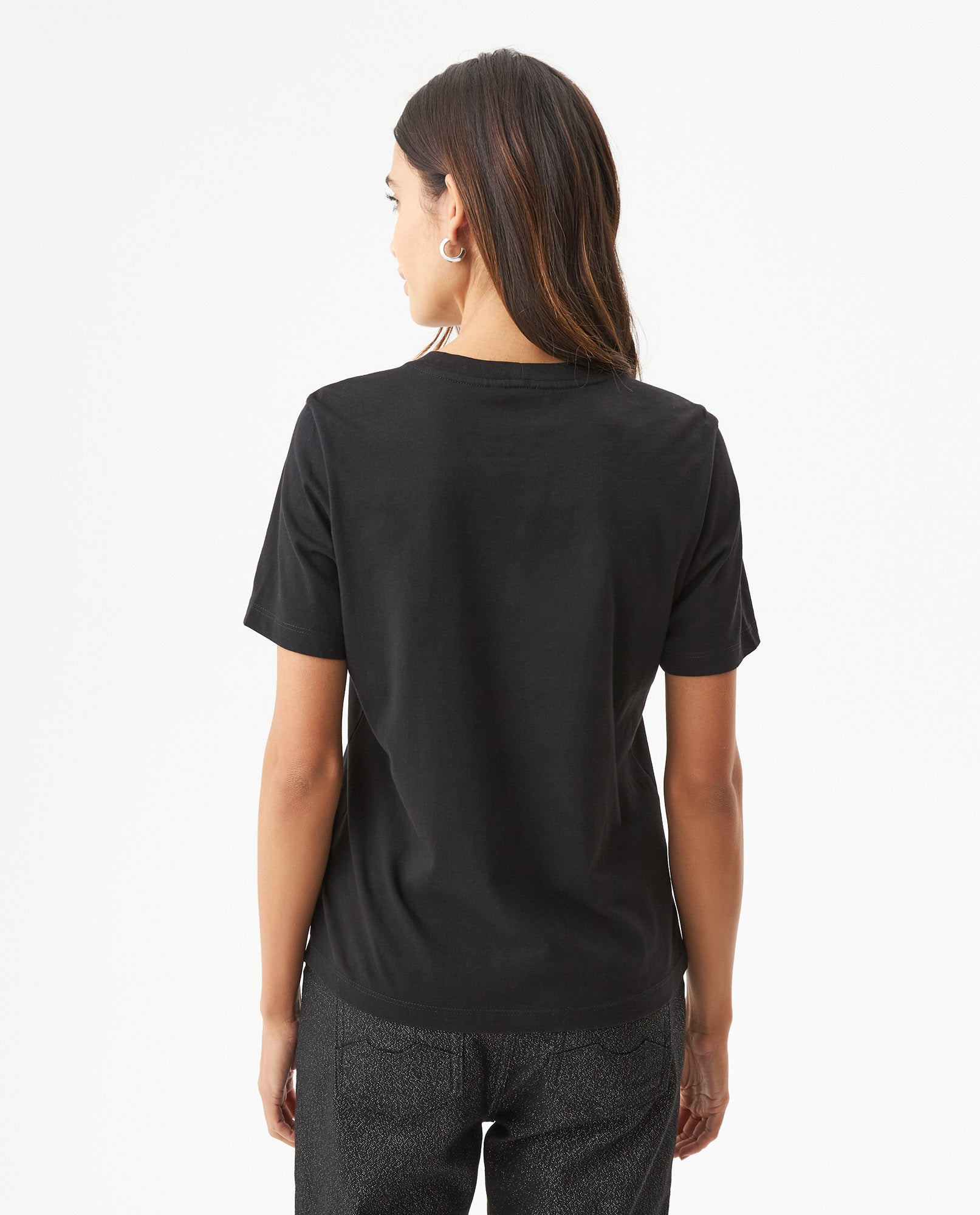 Women's Stone Accent Slim Fit T-shirt in Cotton, Glow 709G022 - 5