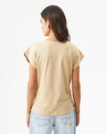 Women's Foil Finish Sleeveless T-shirt Slim Fit in Cotton, Seaport 709G025 - 5