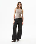 Women's Metal Ring Fitted Sleeveless Top in Polyester Stretch Blend 709G027 - 3