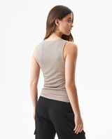 Women's Metal Ring Fitted Sleeveless Top in Polyester Stretch Blend 709G027 - 5