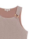 Women's Metal Ring Fitted Sleeveless Top in Polyester Stretch Blend 709G027 - 7