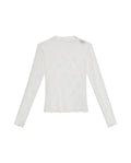 Women's High Neck Long Sleeve T-shirt Slim Fit in Nylon Stretch Blend 709G030 - 2