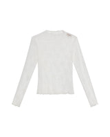 Women's High Neck Long Sleeve T-shirt Slim Fit in Nylon Stretch Blend 709G030 - 2