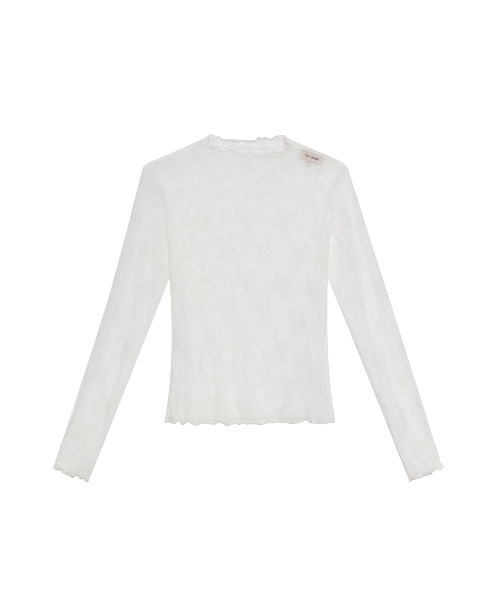 Women's High Neck Long Sleeve T-shirt Slim Fit in Nylon Stretch Blend 709G030 - 2