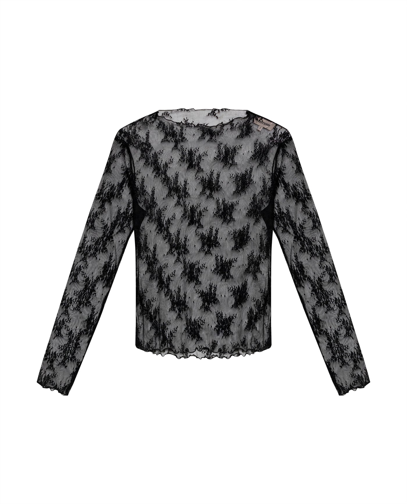 Women's High Neck Long Sleeve T-shirt Slim Fit in Nylon Stretch Blend 709G030 - 2