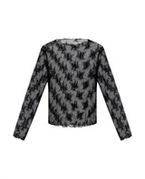 Women's High Neck Long Sleeve T-shirt Slim Fit in Nylon Stretch Blend 709G030 - 2