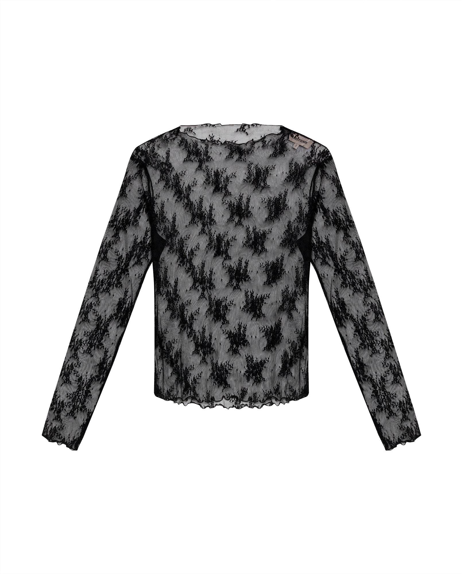 Women's High Neck Long Sleeve T-shirt Slim Fit in Nylon Stretch Blend 709G030 - 2