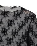 Women's High Neck Long Sleeve T-shirt Slim Fit in Nylon Stretch Blend 709G030 - 7