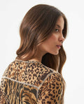 Women's Top, Long Sleeve Sheer - Animal Print 709G031 - 6