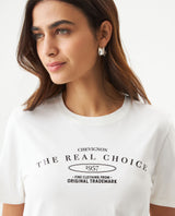 Women's Graphic Print Slim T-shirt in Cotton, Mariner 709G032 - 4