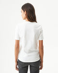 Women's Graphic Print Slim T-shirt in Cotton, Mariner 709G032 - 5