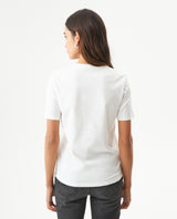 Women's Graphic Print Slim T-shirt in Cotton, Mariner 709G032 - 5