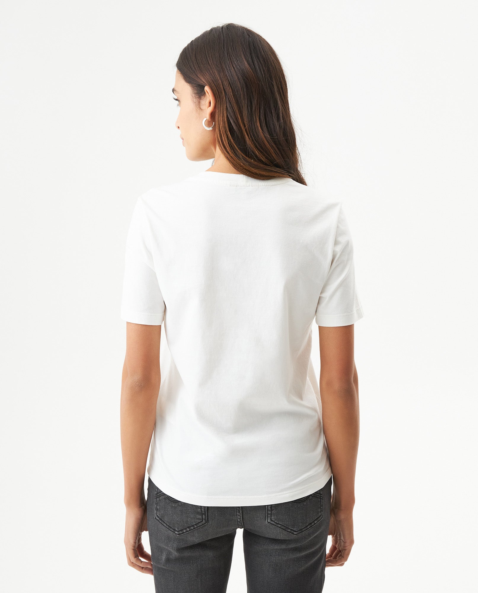 Women's Graphic Print Slim T-shirt in Cotton, Mariner 709G032 - 5
