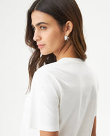 Women's Graphic Print Slim T-shirt in Cotton, Mariner 709G032 - 6