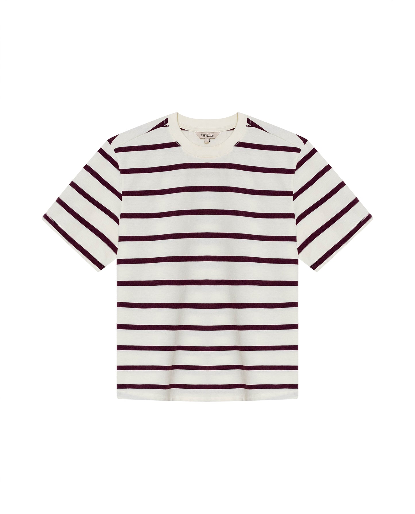 Women's Short Sleeve Striped T-shirt - Raw - 1