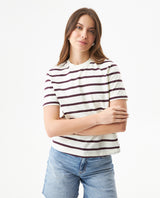 Women's Short Sleeve Striped T-Shirt - Raw 709G033 - 1