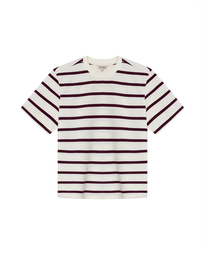 Women's Short Sleeve Striped T-shirt - Raw - 1
