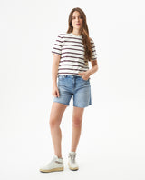 Women's Short Sleeve Striped T-Shirt - Raw 709G033 - 3