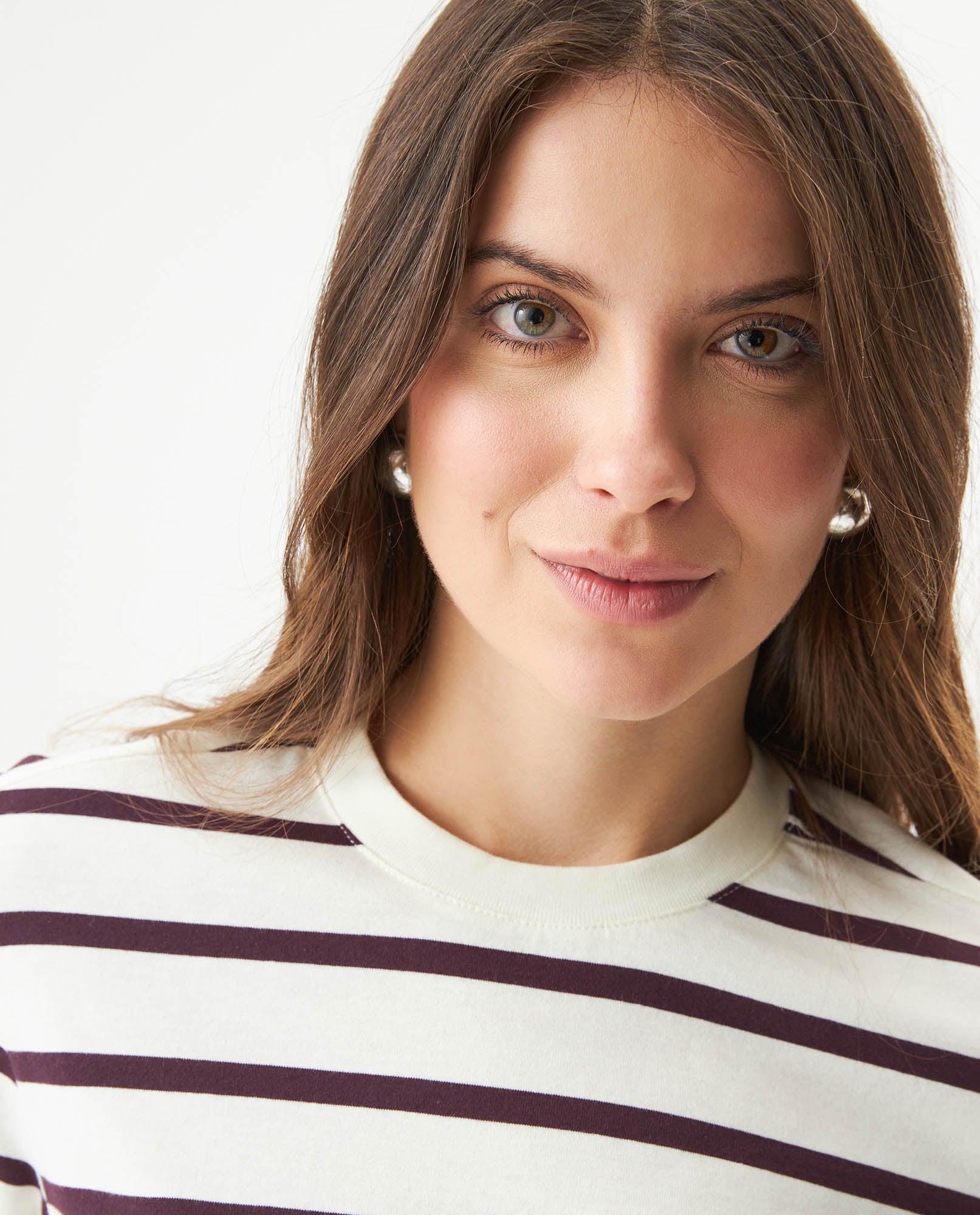 Women's Short Sleeve Striped T-shirt - Raw - 4