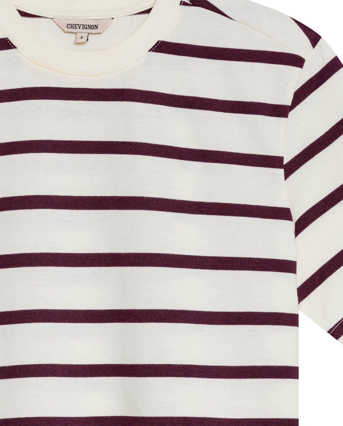 Women's Short Sleeve Striped T-shirt - Raw - 7