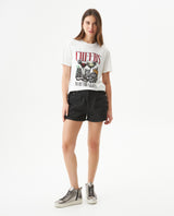 Women's Oversized Stone Accent T-shirt in Cotton, Moonlight 709G035 - 3