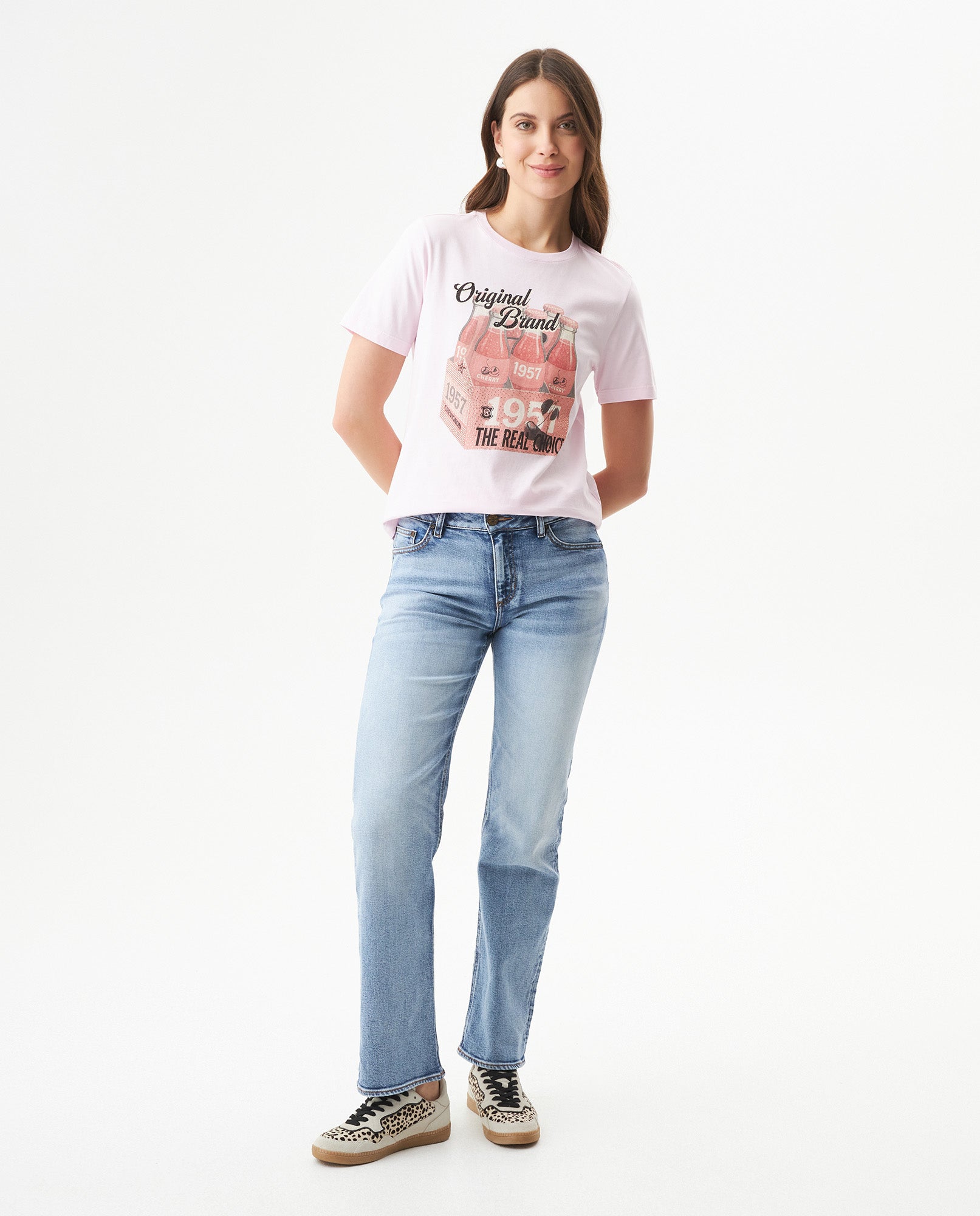 Women's Short Sleeve T-Shirt - Pink 709G038 - 3