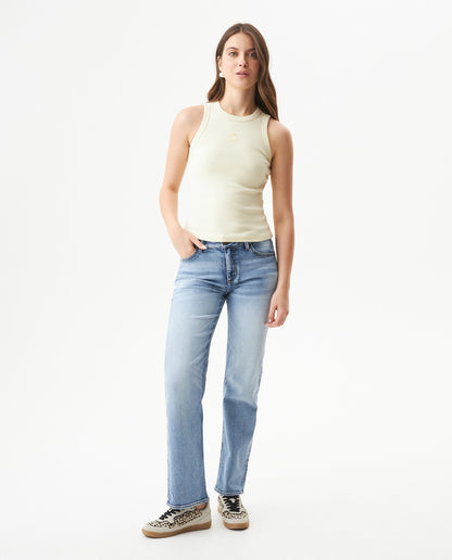 Women's Sleeveless Tank Top - Yellow - 3