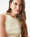Women's Sleeveless Tank Top - Yellow 709G039 - 4