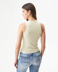 Women's Sleeveless Tank Top - Yellow 709G039 - 5