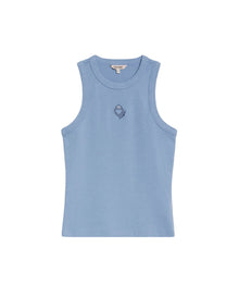 Women's Sleeveless Tank Top - Blue 709G039 - 2