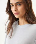 Women's Lurex Thread Oversized Fit T-shirt in Nylon-Modal Blend, Finery 709G043 - 4