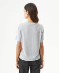 Women's Lurex Thread Oversized Fit T-shirt in Nylon-Modal Blend, Finery 709G043 - 5