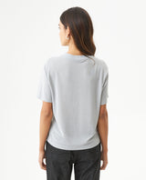 Women's Lurex Thread Oversized Fit T-shirt in Nylon-Modal Blend, Finery 709G043 - 5