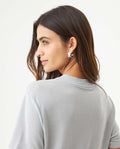 Women's Lurex Thread Oversized Fit T-shirt in Nylon-Modal Blend, Finery 709G043 - 6