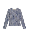 Women's Lurex Thread Long Sleeve Slim Fit T-shirt in Polyester Blend 709G044 - 2