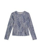 Women's Lurex Thread Long Sleeve Slim Fit T-shirt in Polyester Blend 709G044 - 2