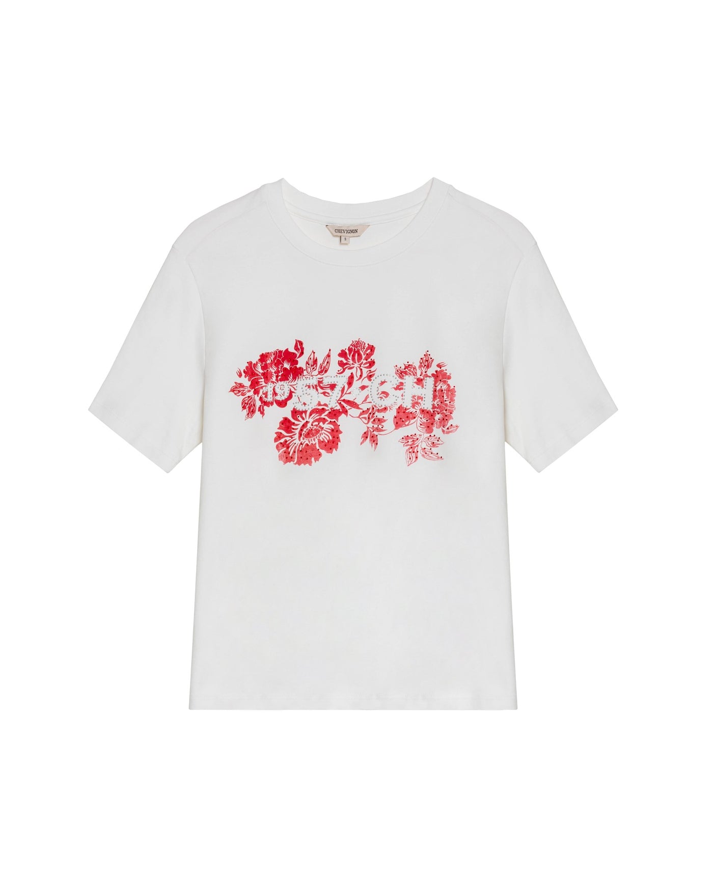 Women's Stone Accent Print Slim Fit T-shirt in Cotton, Luxe 709G045 - 2