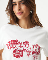 Women's Stone Accent Print Slim Fit T-shirt in Cotton, Luxe 709G045 - 4