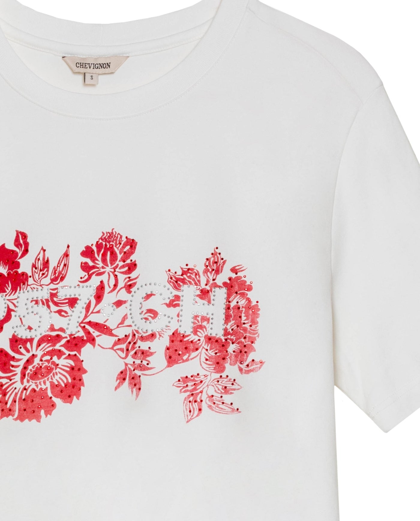 Women's Stone Accent Print Slim Fit T-shirt in Cotton, Luxe 709G045 - 7