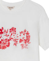 Women's Stone Accent Print Slim Fit T-shirt in Cotton, Luxe 709G045 - 7