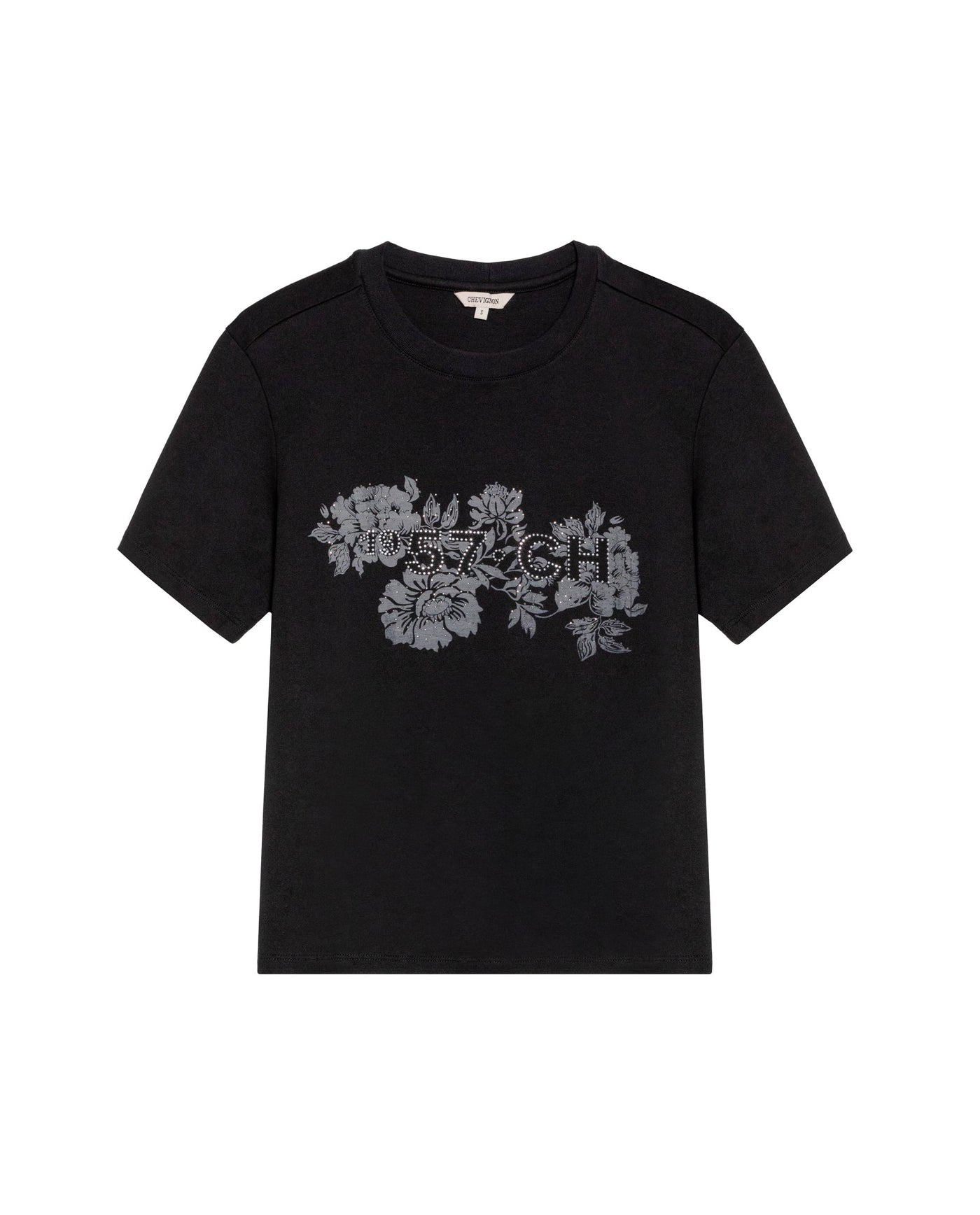 Women's Stone Accent Print Slim Fit T-shirt in Cotton, Luxe 709G045 - 2