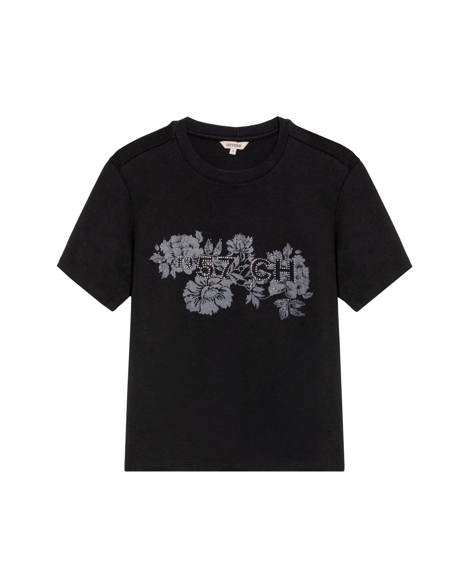 Women's Stone Accent Print Slim Fit T-shirt in Cotton, Luxe 709G045 - 2